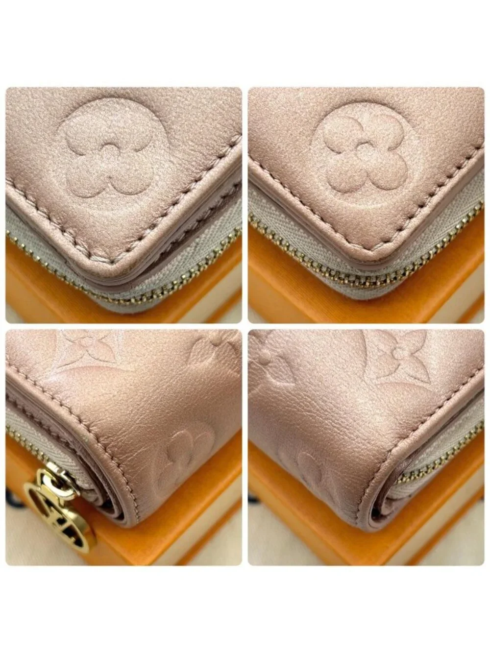 Louis Vuitton Monogram Embossed Portefeuille Lou Fold Wallet